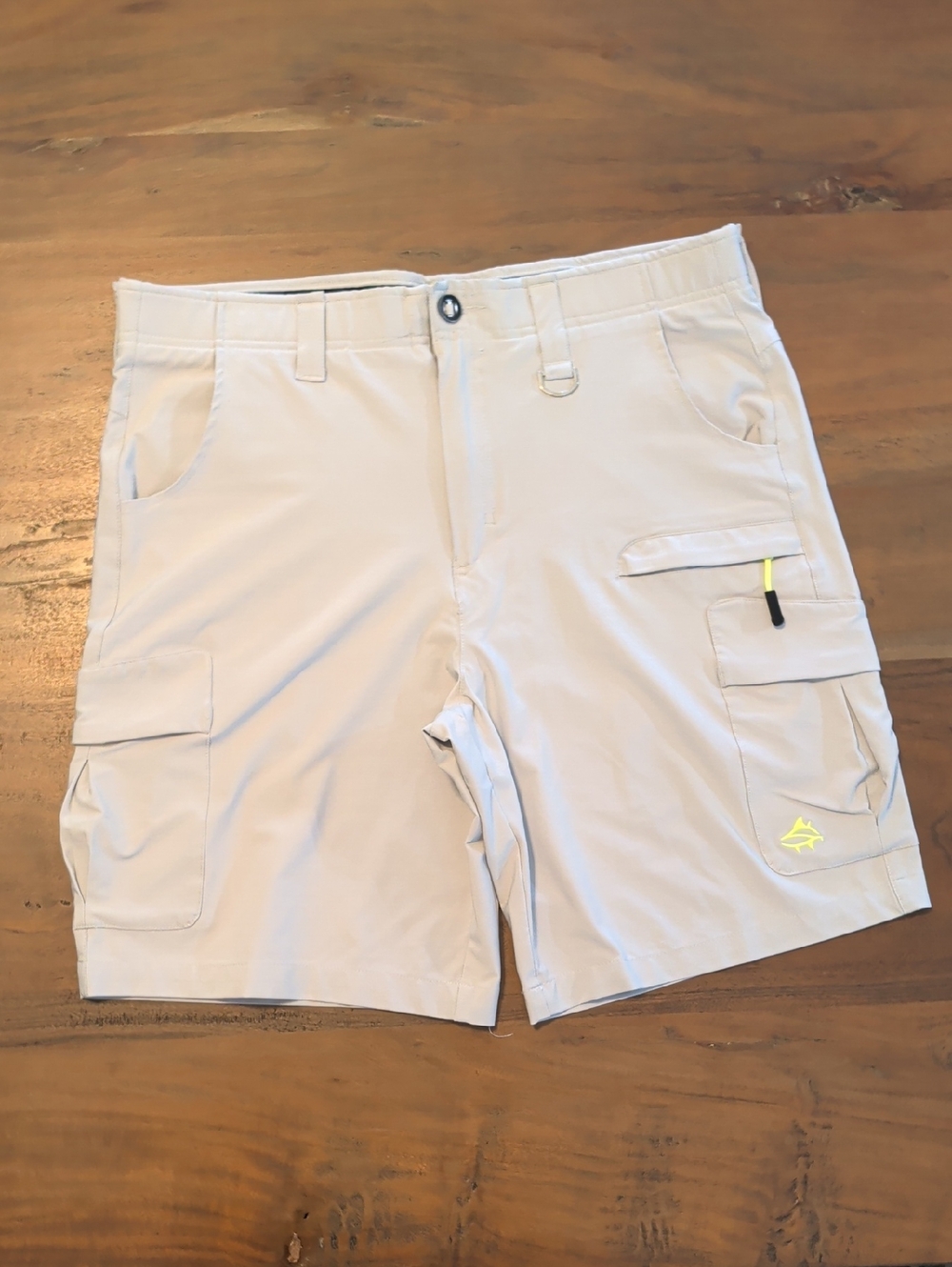 Loco Skailz Stone Gray Performance Fishing Hybrid Cargo Shorts Men’s Size 36 Lik